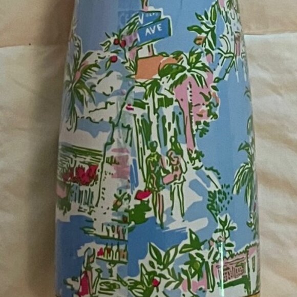 Lilly Pulitzer stainless steel water bottle in Palm Beach toile - NWT - Picture 6 of 8